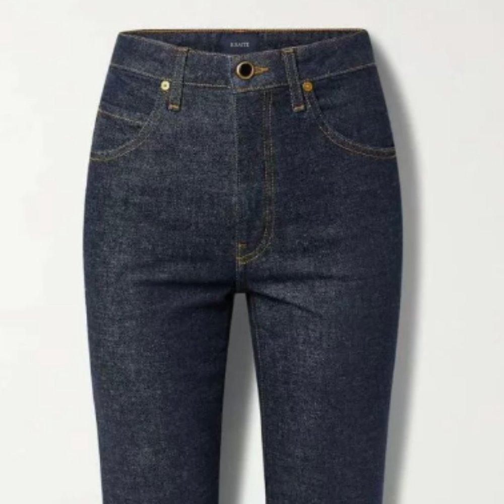 KHAITE Vivian Bootcut Cropped Flare Denim RAW sz 29